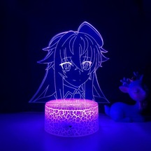 Goldenqian Lise Dxd Anime Led Işık Ev Dekorasyon Için Doğum Günü Hediyesi Manga 3d Gece Lambası Lise Dxd Dxokkv Siyah