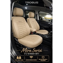 Renault Mégane Sedan 2002 Ve Sonrası Uyumlu Mira Serisi Bej 5'li Oto Koltuk Minderi
