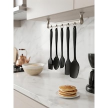 5 Parçalı Silikon Gereç Seti Isıya Dayanıklı Yanmaz Yapışmaz Servis Spatula Seti Diğer