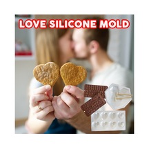 Duangduang Sevgililer Günü Kalp Şeklinde Silikon Kalıp Seti Çikolata Kalıp Dıy Pişirme Seti