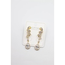Baget Taşlı Küpe - Altın 11024558