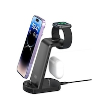 3 İn 1 Çoklu Şarj İstasyonu Ve Masaüstü Organizer Wx035 Masa Düzeni Telefon Tutucu Pratik Stant