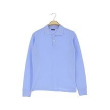 Crassi Erkek Çocuk Okul Sweatshirt Manşetli Gök Mavi