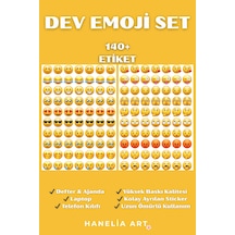 Emoji Sticker Seti 140+ Adet Emoji Eğlenceli Çıkartma Ajanda, Defter, Laptop Çok Renkli