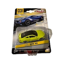 Bmw M4 Die-cast Model Araba, 1:64 Ölçek,sarı, Çalışan Süspansiyon