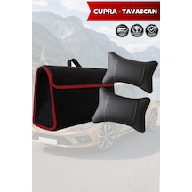 Cupra Tavascan Uyumlu Koltuk Yastığı Bagaj Çantası Siyah Renk Lüks Model