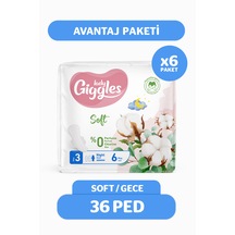 Giggles Lady Soft Hijyenik Ped Gece Avantaj Paketi 36 Adet