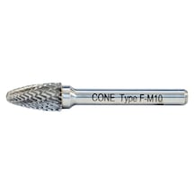 Cone Cone F Tipi Kavisli Silindir Karbür Kalıpçı Frezeleri 10mm