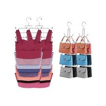 Ayrex 2 Paket Tank Top Askı Sütyen Düzenleyici Ve Dolap İçin 2 Paket Çanta Askısı, Metal Yerden Tasarruflu Dolap Genel
