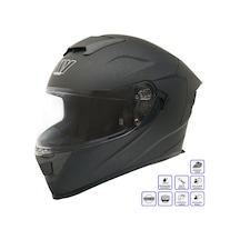 Gp My Helmet Mks001-mg Yarış Spoiler Güneş Vizörlü Şeffaf Full Face Motosiklet Kaskı Çok Renkli