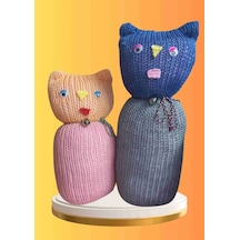 Tıkırık Örgü Yastık Uyku Ve Oyun Arkadaşı Şeker&cingöz - 35 Cm-45 Cm Diğer