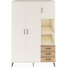 Kronos Dolap 5 Raflı 3 Çekmeceli Tek Askılı 132x59x195 Aytaşı-aytaşı/çam Aytası/atlas Çam