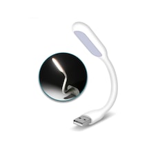 Usb Led Lamba Katlanabilir Pc Laptop Klavye Aydınlatma Esnek Bükülebilir Powerbank/bilgisayar/laptop Gibi Usb Bağlantısı Olan Cihazlarda Kullanabilirsiniz Beyaz