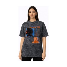 Sevbano Tasarım The Weeknd Rapper Şarkıcı Baskılı Unisex Oversize Vintage Siyah