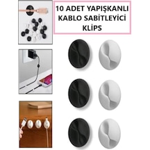Kablo Sabitleyici Klips Organizer Kablo Düzenleyici Sabitleme Klipsi Dağınıklık Toparlayıcı Kablo Düzenleme