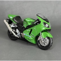 Kawasaki Ninja Zx-12r 2001 1:18 Diecast Motosiklet Modeli - Yeşil