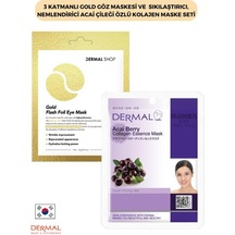 Dermal 3 Katmanlı Gold Göz Maskesi + Acai Çileği Özlü Kolajen Maskesi