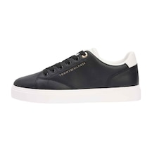 Tommy Hilfiger Kadın Marka Logolu Günlük Kullanıma Uygun Siyah Sneaker Fw0fw09105 0gj-13135 Siyah