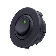 Mr-132e Yuvarlak Nokta Yeşil Işıklı Pano Tip Anahtar On-off 3 Bacaklı 12v 20 Amper Yeşil