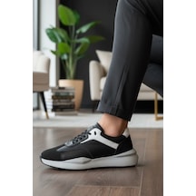 Ürün İsmi: Enoch Erkek Sneaker - İkonik Yan Panel Tasarımlı Hafif Tabanlı Şehir Ayakkabısı Ve Konfor Odaklı Bağcıklı Yürüyüş Ayakkabısı Siyah