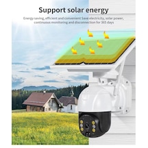 Wifi Uygulamalı Gece Görüşlü Solar Güneş Enerjili Kamera Akıllı Dış Mekan Güvenlik Kamerası
