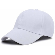 Unisex Şapka Beyaz Beyzbol Şapkası Spor Şapka Cırtlı Kep