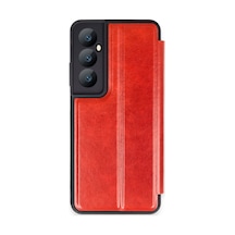 Realme C65 Kılıf Flip Cover - Kırmızı Bzsxx00 1