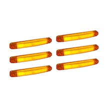 6 Adet Neon Led Lamba Slim Model Turuncu 12-24 Volt