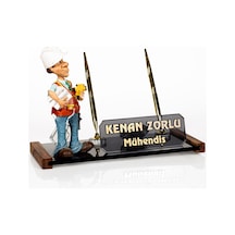 Mühendis Biblolu Masa İsimliği Masaüstü Kristal İsimlik
