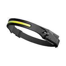 Pazly Vkemall Usb Algılama Cob Far Bisiklet Lambası, Gece Koşu Aydınlatması, Led, Ipx4 Su Geçirmez, 350 Lümen, Usb Şarjlı Siyah