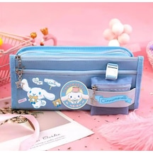 Sanrio Cinnamoroll Mavi Yüksek Kapasiteli Çok Gözlü Kalemlik Kalem Kutusu