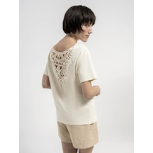 Loft Kadın T-shirt Ekru Lf2035272 24yp69000205 P69153