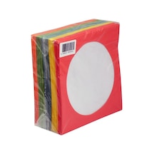 Cddvd Zarfı Renkli 80Gr 100 Lü Paket Pencereli Kırmızı Sarı Yeşi