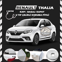 Symbol Thalia Oto Araç Kapı Koruma Fitili 5 Metre Parlak Beyaz Renk