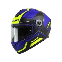 Axxis Draken S Sonar Kapalı Kask Mat Mavi - Sarı