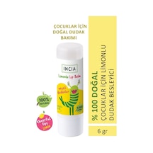 INCIA %100 Doğal Kids Dudak Besleyici Limonlu Bitkisel Nemlendirici Dudak Bakım Kremi 6 G