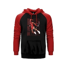 Chicago The Last Dance Kırmızı Renk Reglan Kol Kapşonlu Sweatshirt Kırmızı