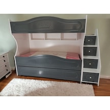 Nice Tamamı Mdf Lake Boyalı Yavrulu 3 Lü Ranza Ab