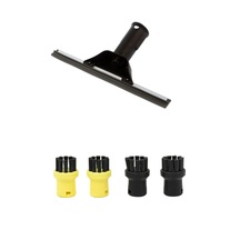 Karcher Uyumlu Sc 1, Sc 2,sc 3, Sc 4 Buharlı Süpürge Temizleyici Cam Silme Aparatı & Yuvarlak Fırça Seti 1 Set