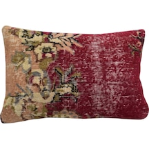 Zehra Abla Halı Vintage El Dokuma Dekoratif Halı Kırlent Yastık Kılıfı 6670 Çok Renkli