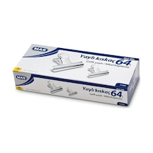 Mas Kıskaç Beyaz Metal Düzine Yaylı 64mm 12'li Paket
