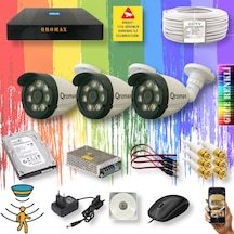 3 Kameralı Gece Renkli Hareket Algılama Turbohd Set 3908w-9004