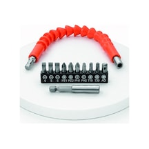 Ers12 Parça Esnek Bits Uç Seti 300 Mm Esnek Şaftlı Tornavida Uç Seti