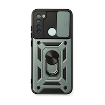 Redmi Note 8 Kılıf Pars Lens Yüzüklü Silikon - Yeşil İtdark27881
