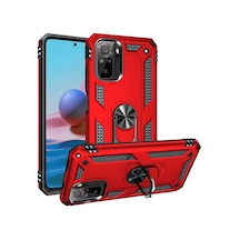 Xiaomi Poco M5s Kılıf Kamera Koruyucu Manyetik Standlı Tank Koruma Pazarplus Kırmızı