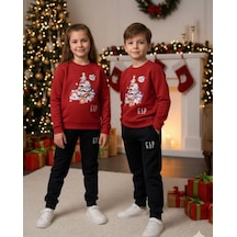 Cg Kids Kuromi Noel Temalı 3 İplik Şardonlu Alt Üst Takım Süper Kalite Kumaş Kırmızı