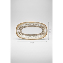 12'li Valencia Oval Kayık Tabak 19cm Dijital Salda Rinart Krem