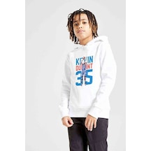 Tshirthane Kevin Durant Baskılı Unisex Çocuk Kapüşonlu Beyaz Sweatshirt
