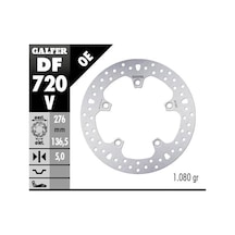 Bmw R 1200 Gs Lc Arka Fren Diski 276 Mm 2013-2018 Galfer Yuvarlak Sabit Disk