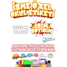 Okul Etiketi Kalem Defter Etiketi İsme Özel Etiket Set16